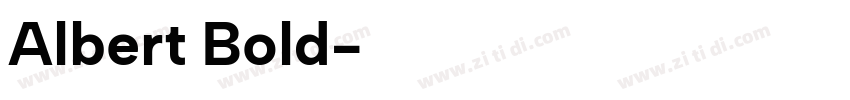 Albert Bold字体转换